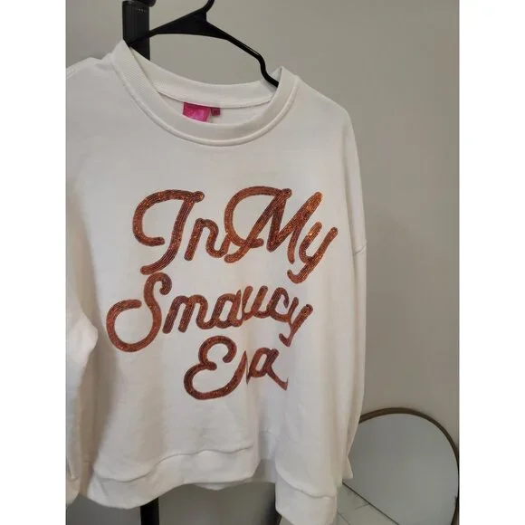 Queen of Sparkles Sweatshirt Medium White - Picture 2 of 4